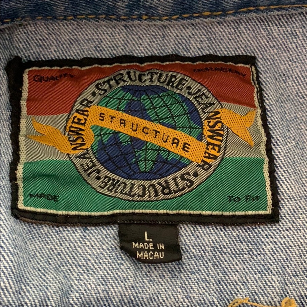 Men's vintage sleeveless denim jacket 90's - Picture 2 of 3